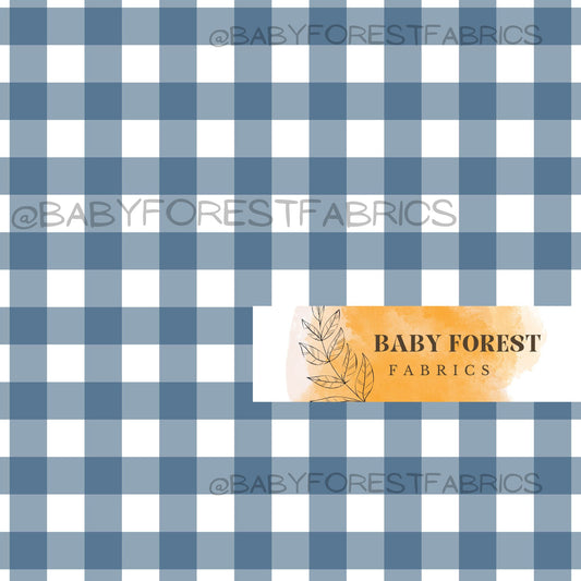Dark Navy blue gingham