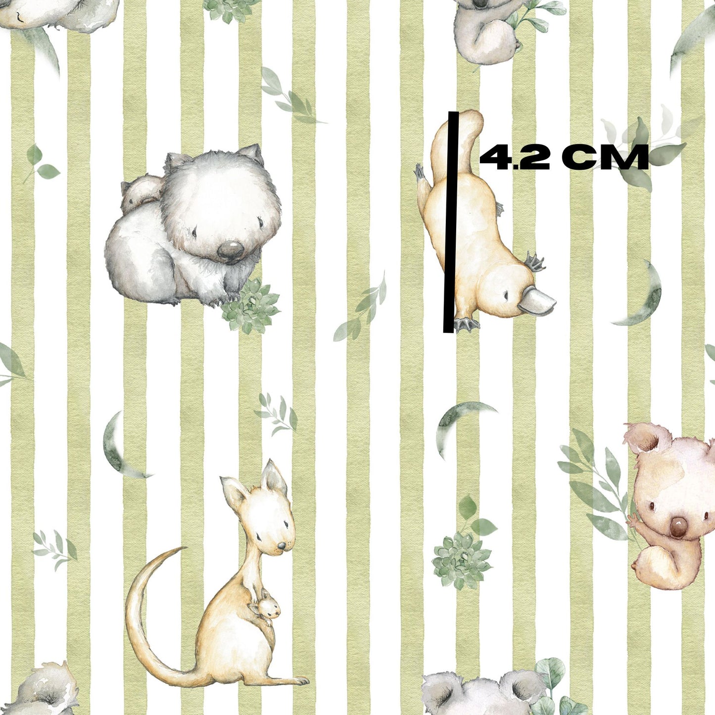 Green moon koala stripe