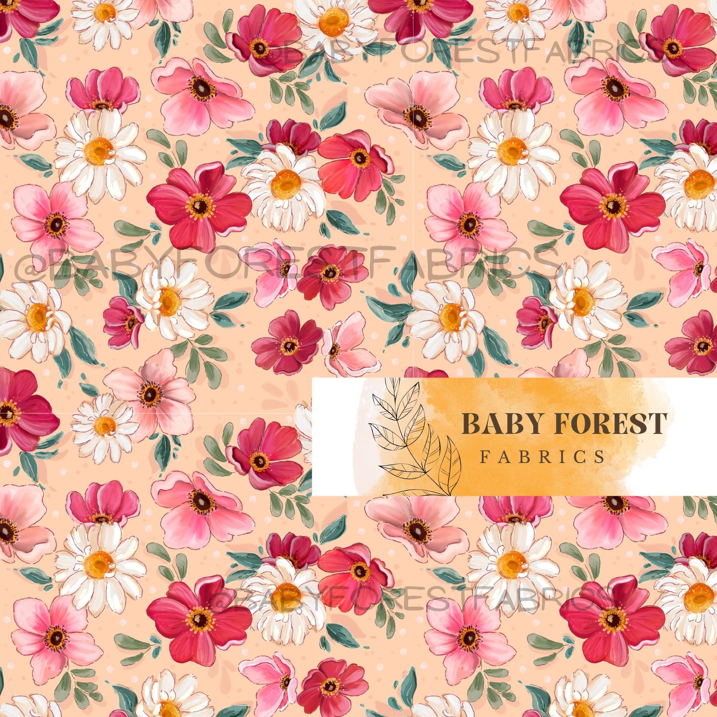 Peachy pink meadow  by kariicreates