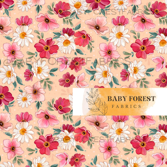 Peachy pink meadow  by kariicreates