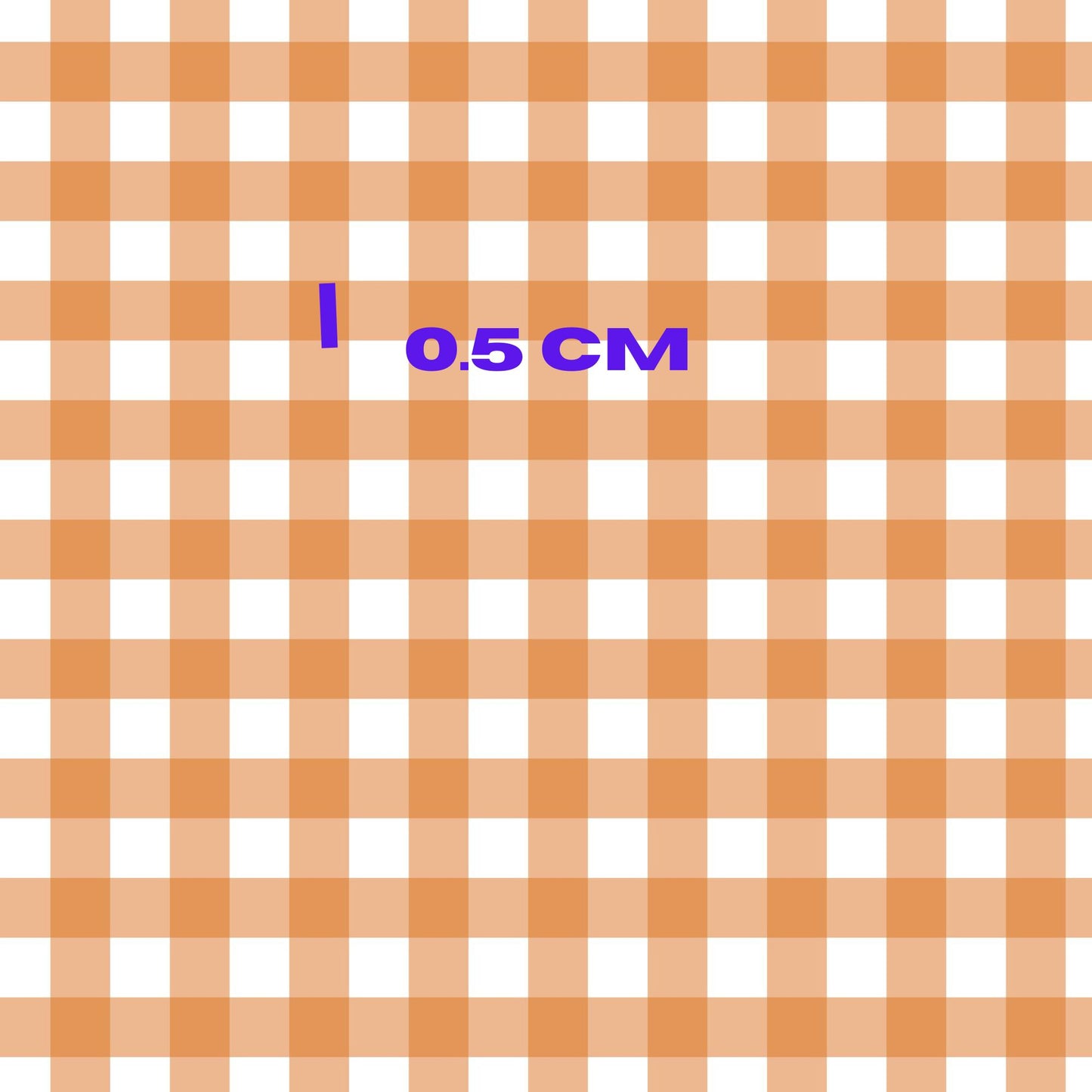 Bright colour block Orange gingham