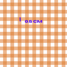 Load image into Gallery viewer, Bright colour block Orange gingham
