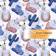 Load image into Gallery viewer, Blue Cowgirl check
