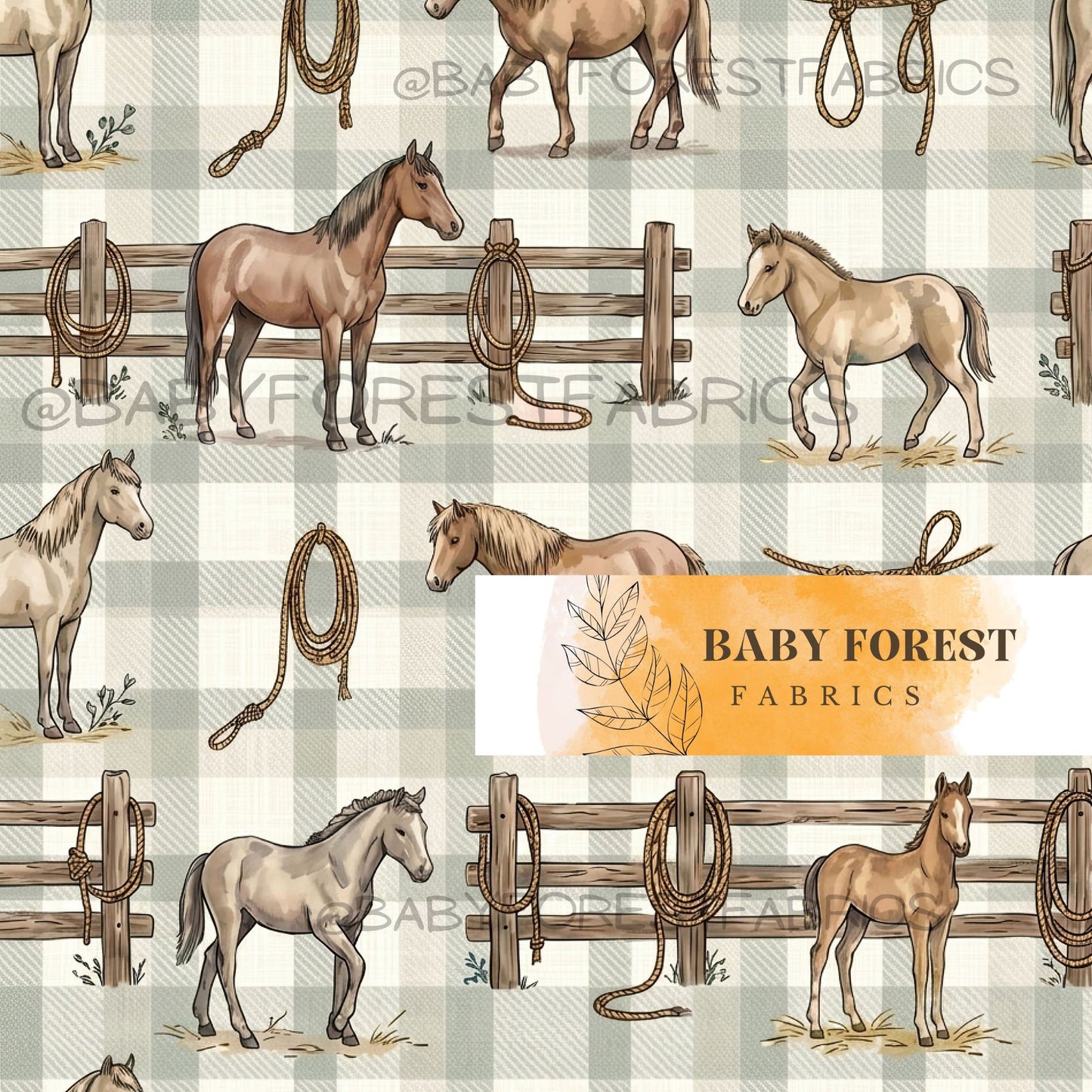 Horse Gingham