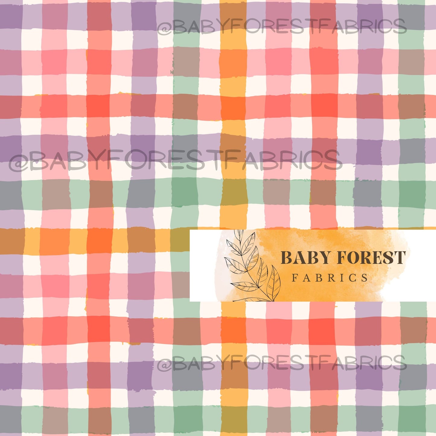 Dark rainbow check plaid