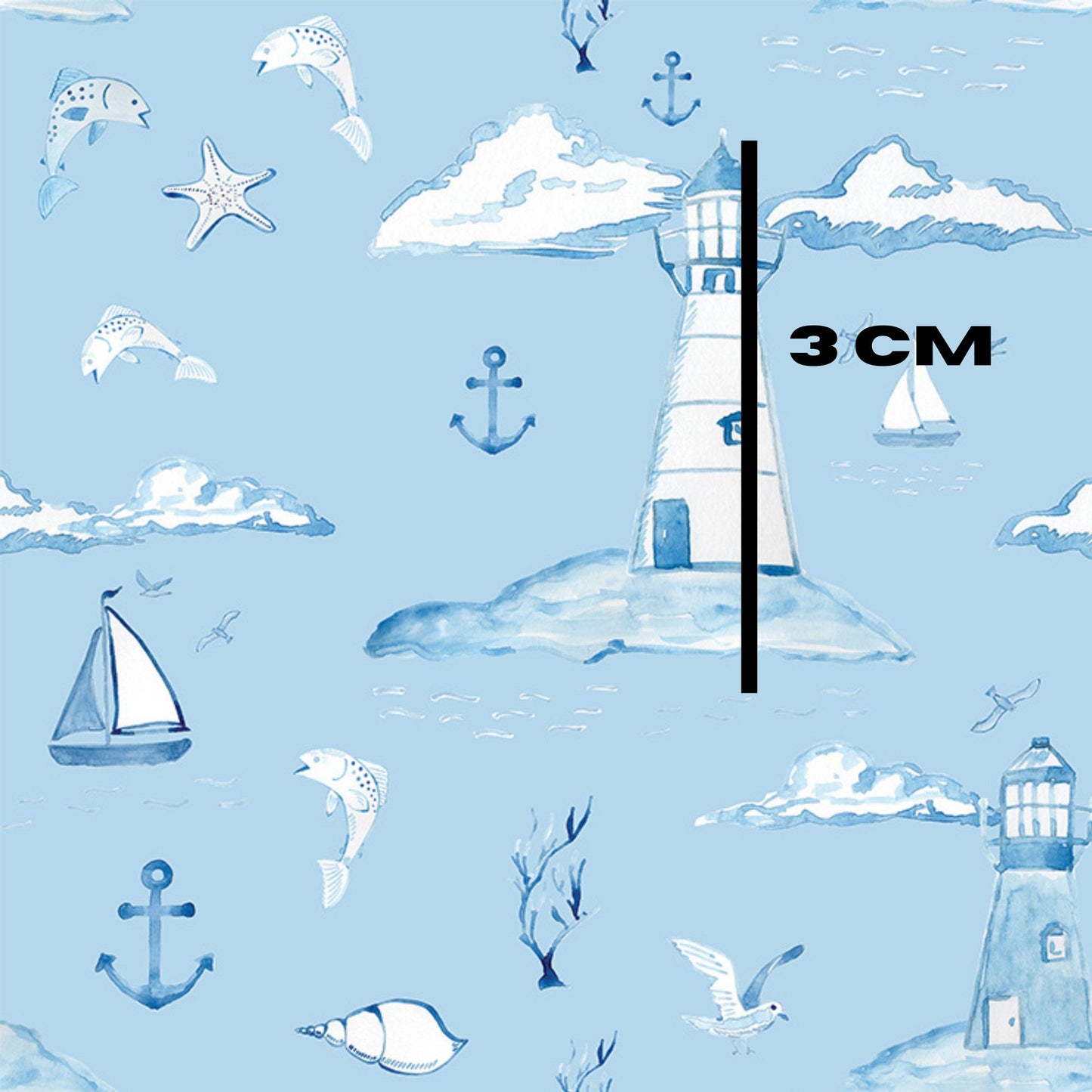 Sail away with me Nautical toile de jouy