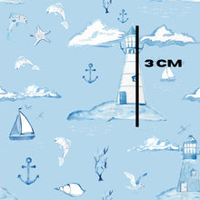 Load image into Gallery viewer, Sail away with me Nautical toile de jouy
