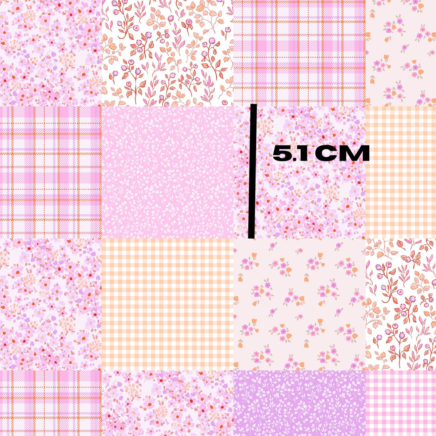 pink lilac peach patchwork