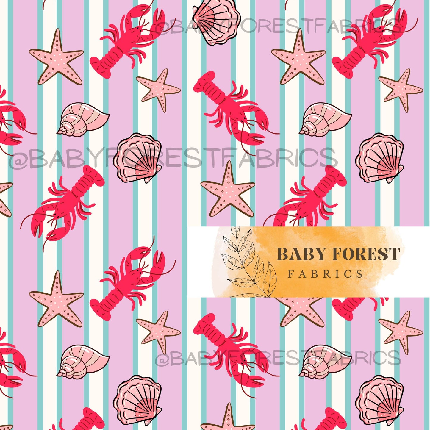 Lobster Stripe Pink