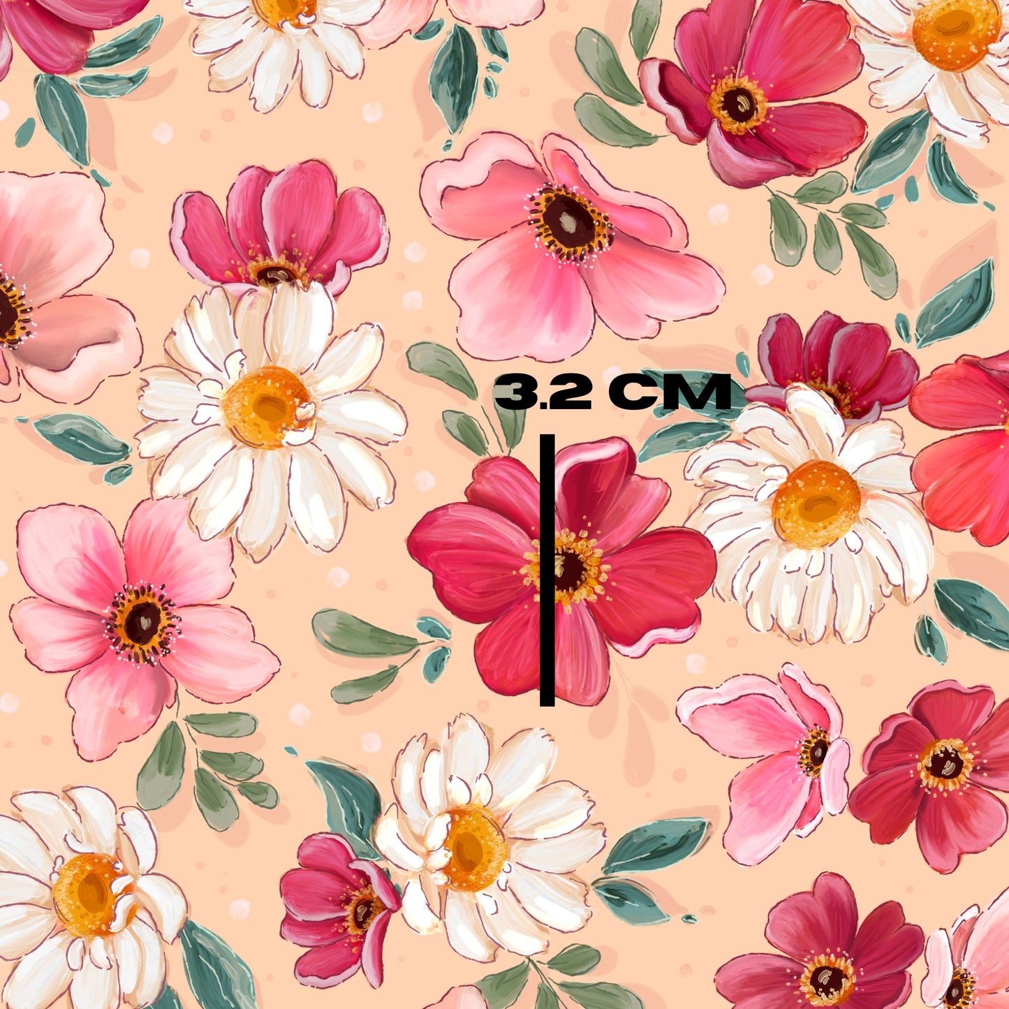 Peachy pink meadow  by kariicreates