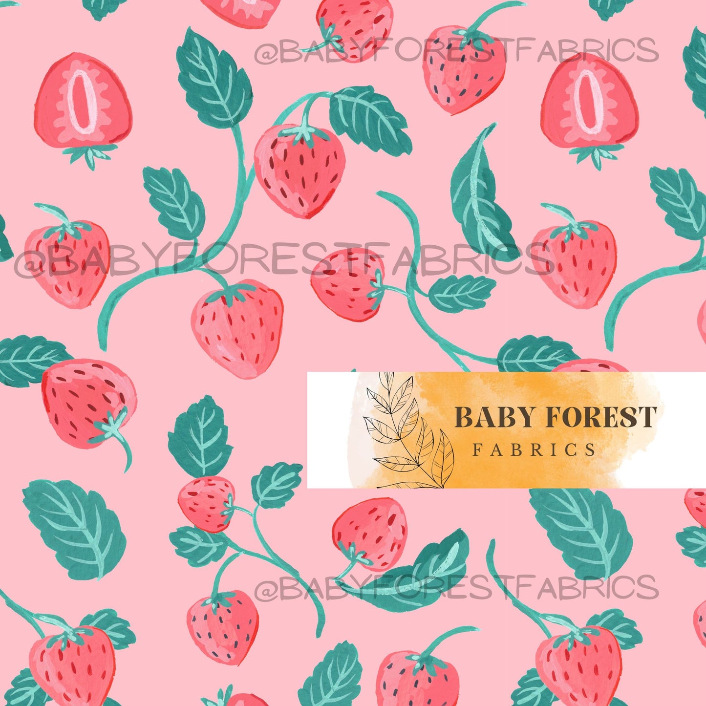Sweet Strawberries pink DesignWithVi