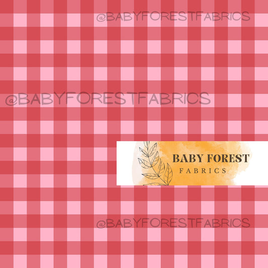 Strawberry red gingham