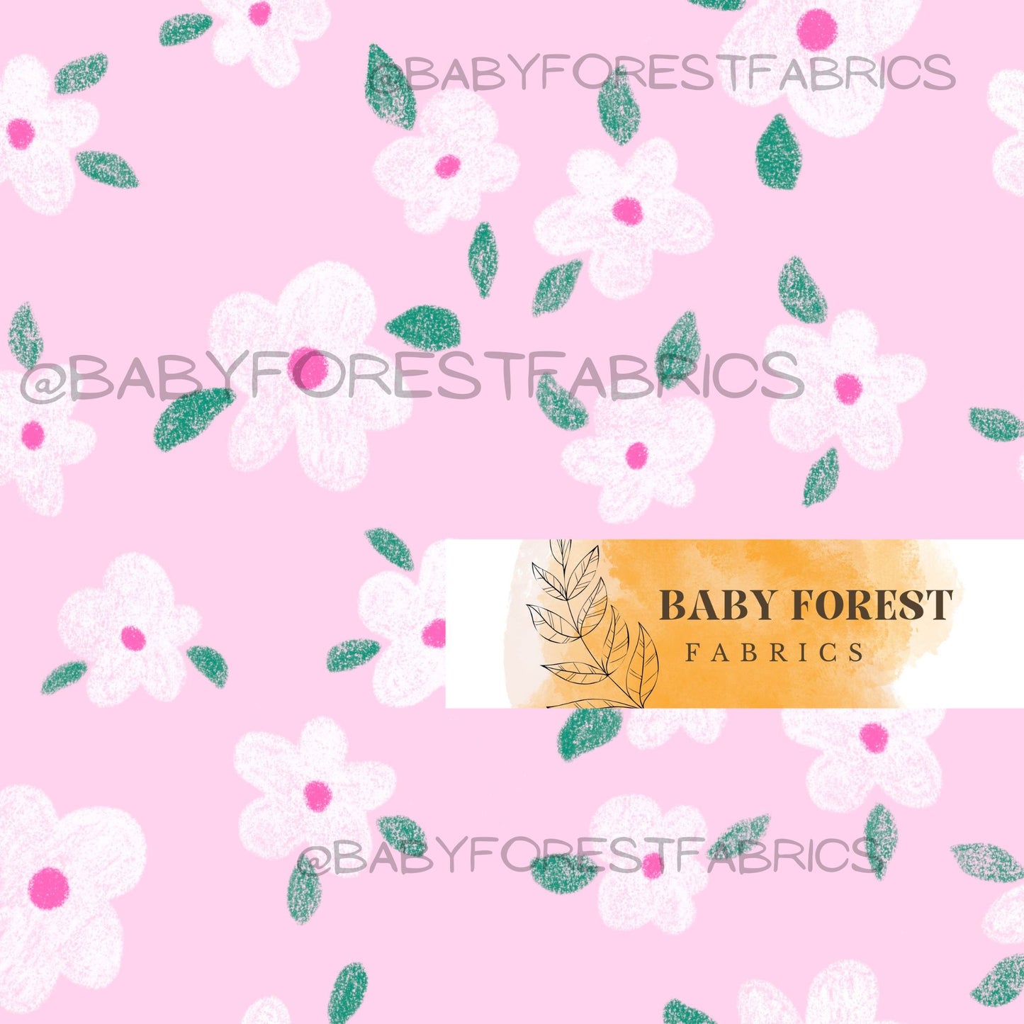 Hand drawn daisy on pink