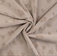 Load image into Gallery viewer, Jacquard cotton hearts Sand

