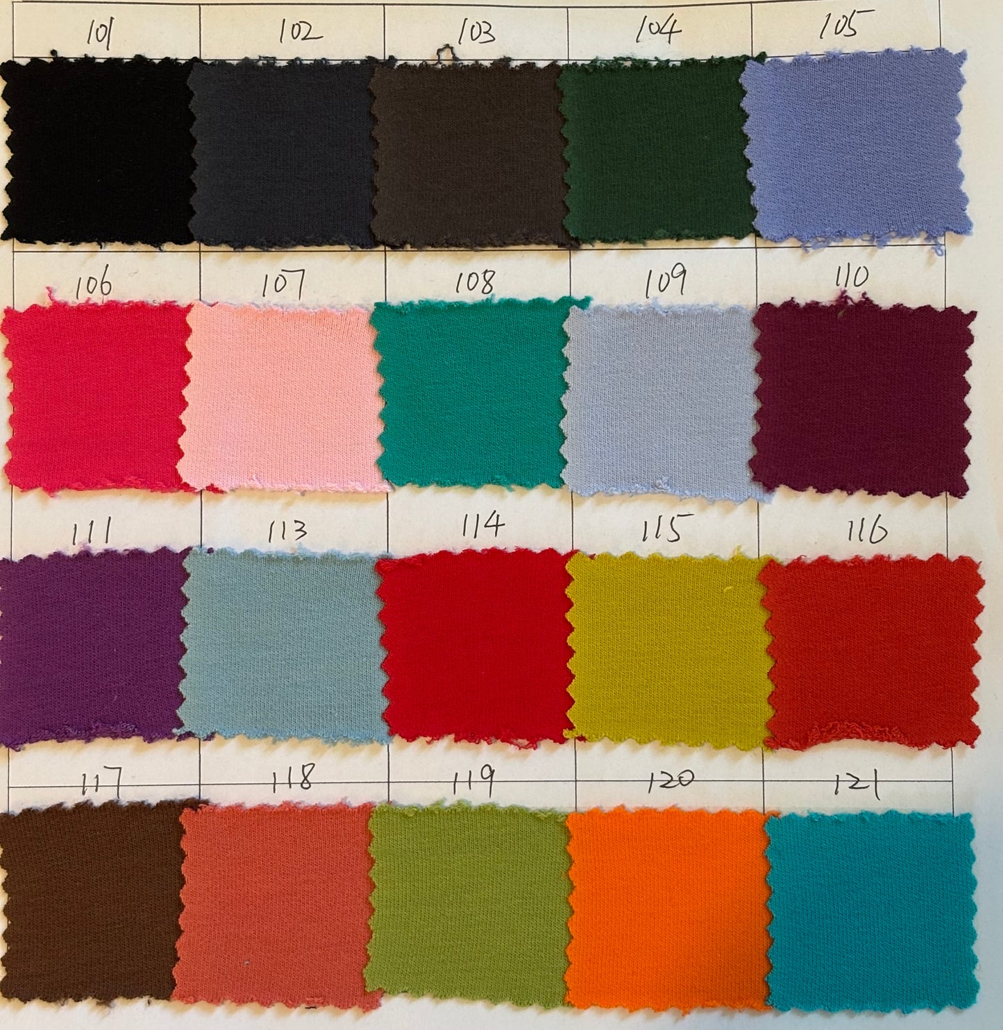 Solid French Terry colours 70-135 - PRE ORDER