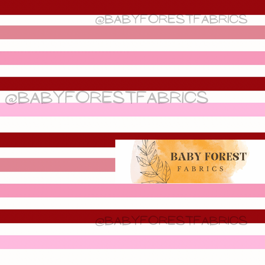 Horizontal valentine stripes