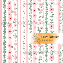 Load image into Gallery viewer, Pink floral stripes
