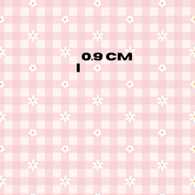 Load image into Gallery viewer, Whimsy daisy pink gingham
