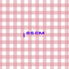 Load image into Gallery viewer, Soft red pink Pastel rainbow gingham
