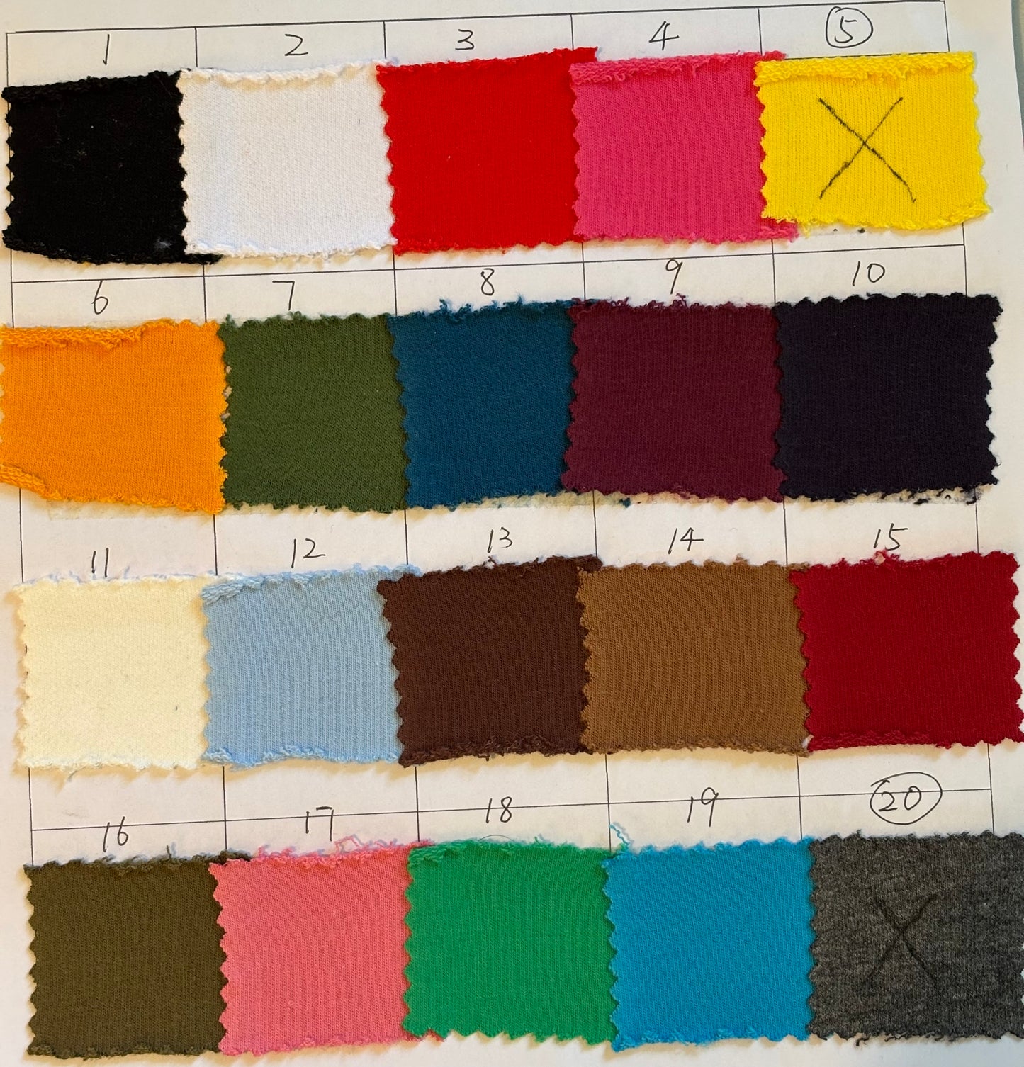 Solid French Terry colours 1-70- PRE ORDER