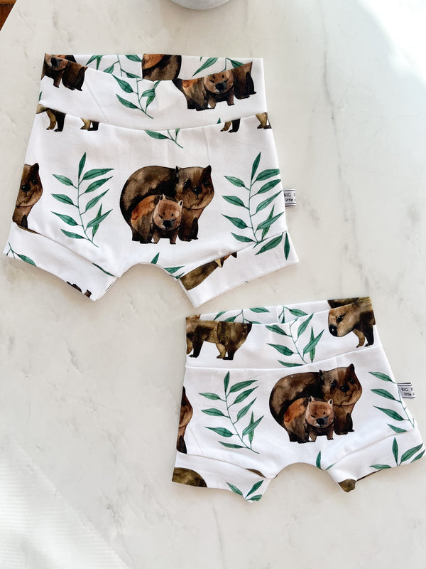 Wombat bummies Baby Forest Fabrics