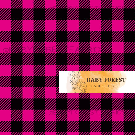 Hot pink gingham