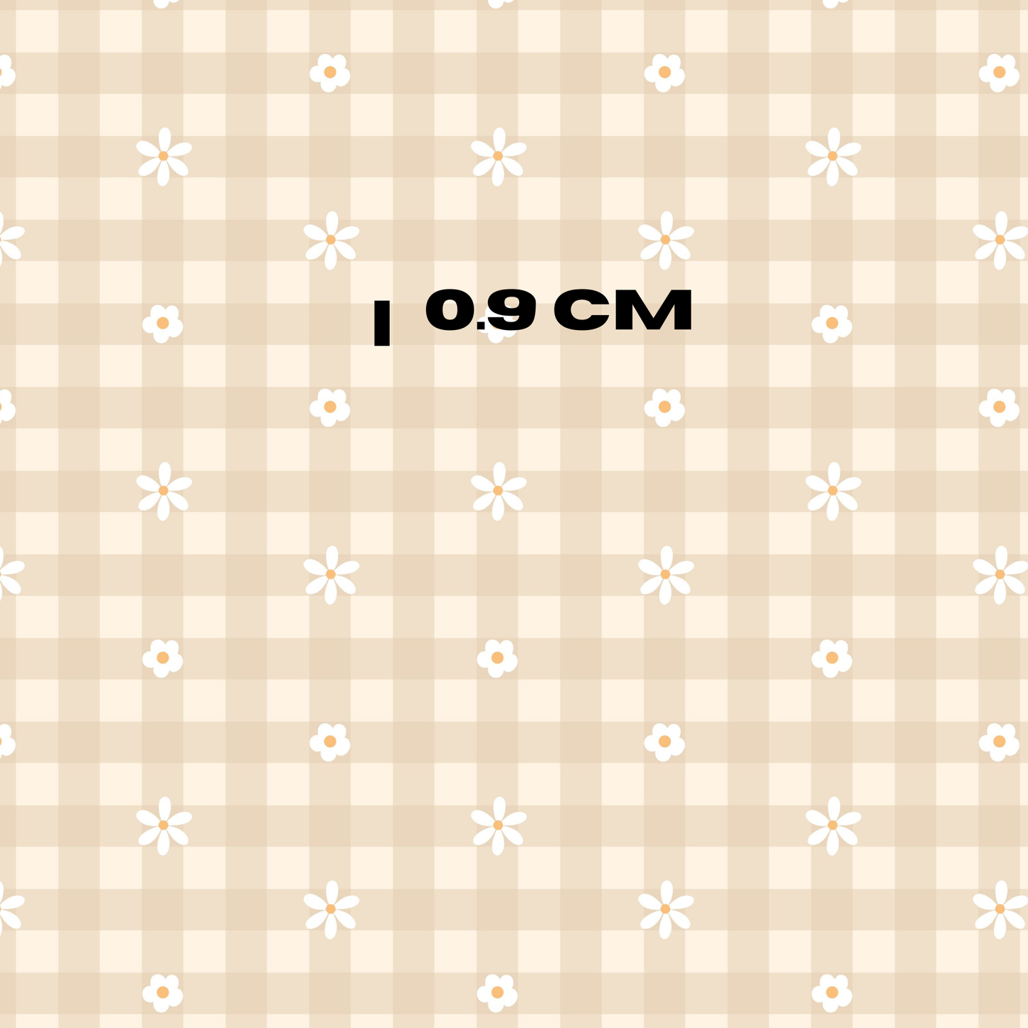 Whimsy daisy latte gingham