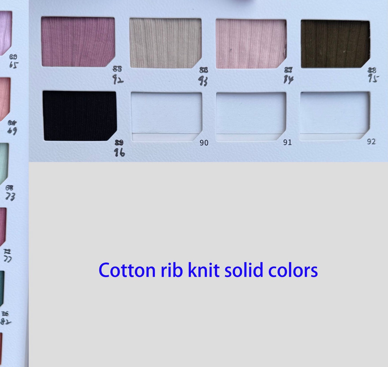 Solid Cotton Rib knit - PRE ORDER