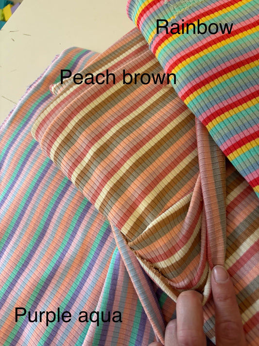 Retro dyed cotton rib knit