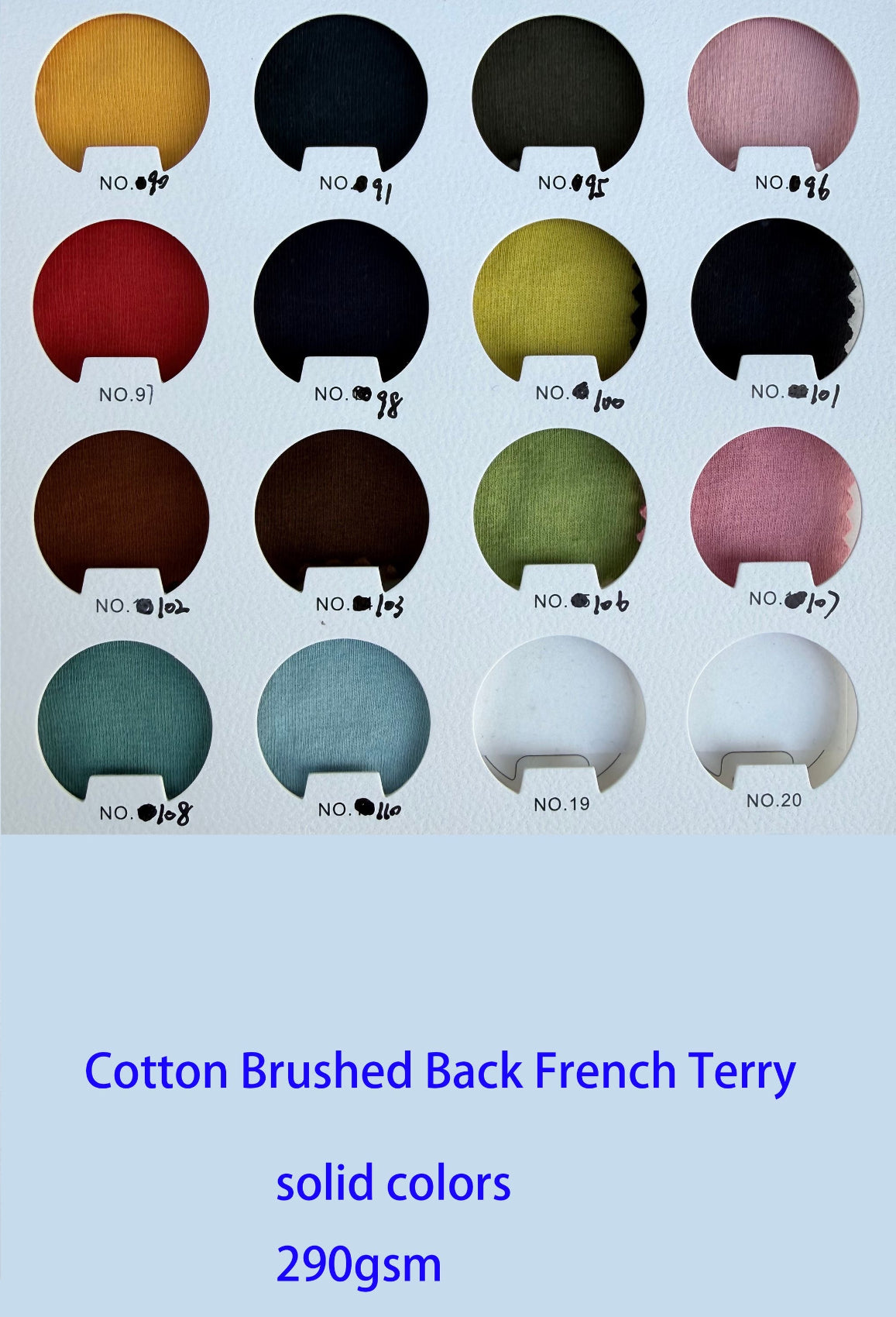 Solid Cotton Brushed french terry/ Sweatshirt Fleece