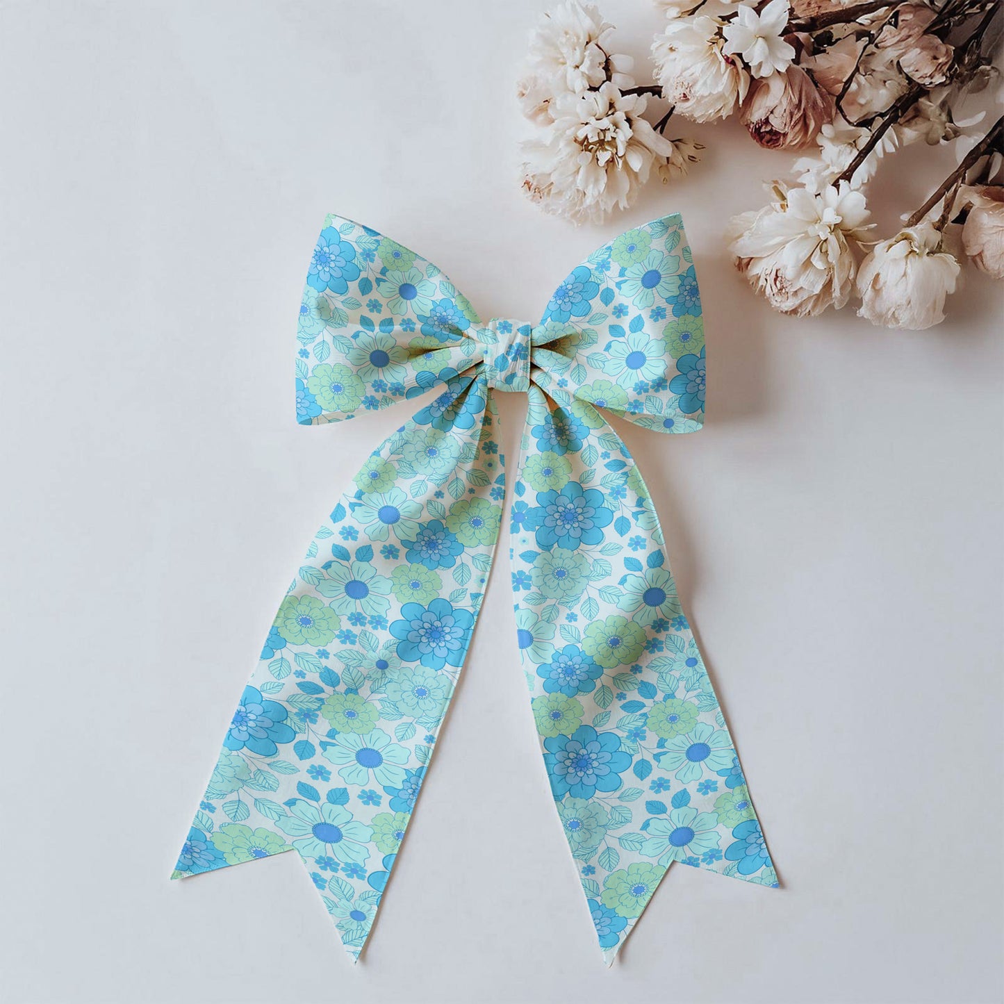 Bright blue florals