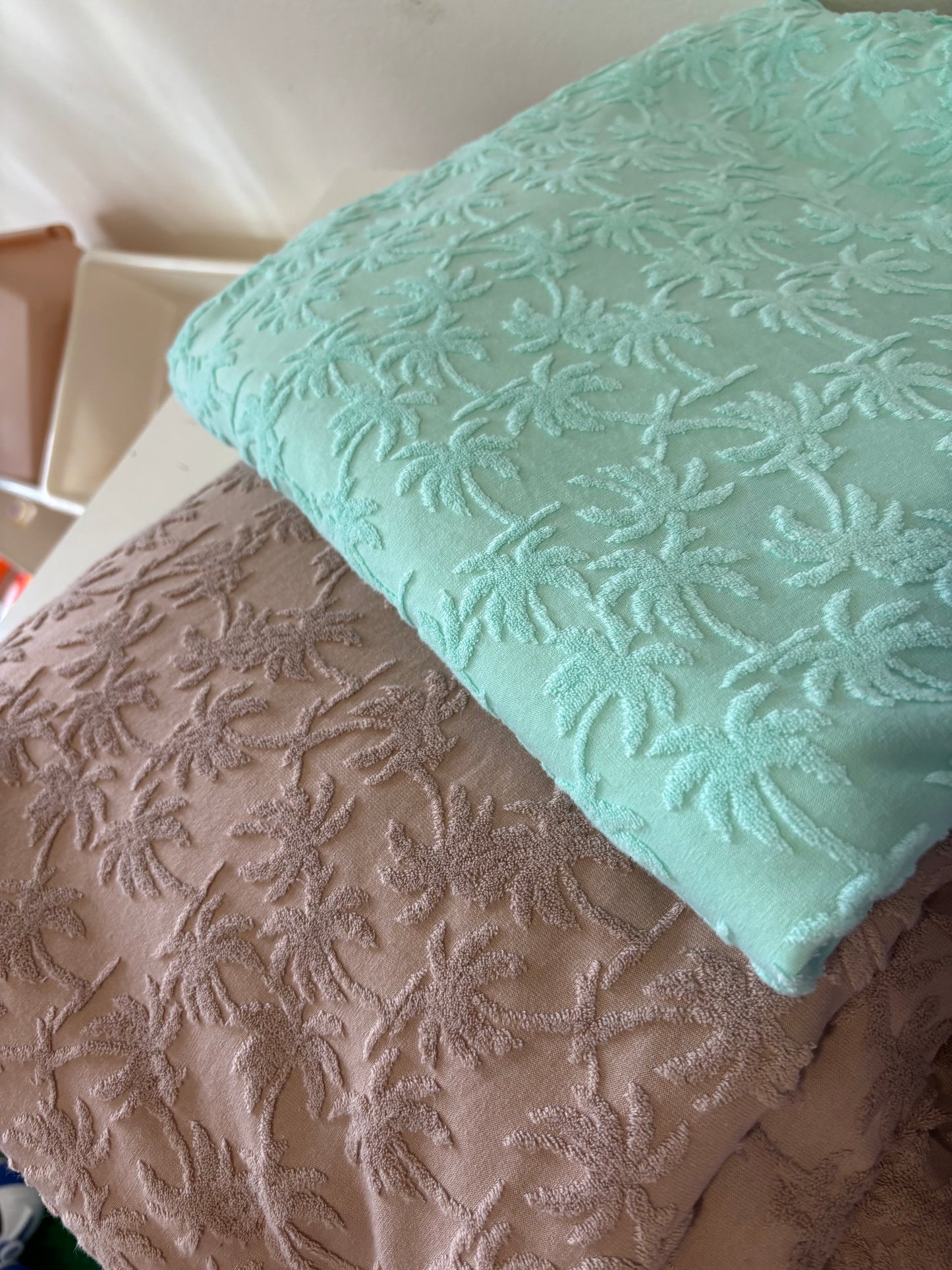 Palm jacquard Terry towel fabric