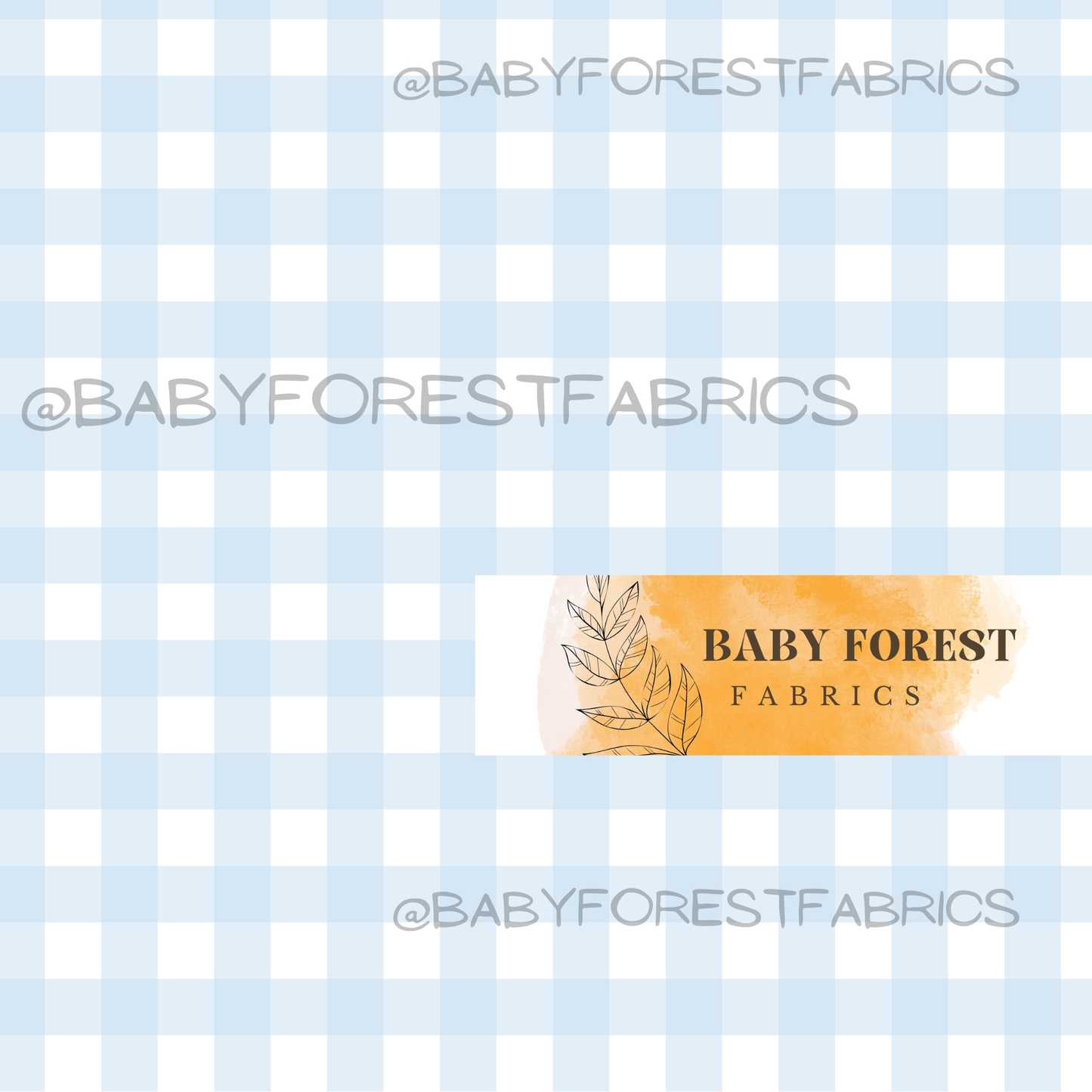 Soft blue gingham Pastel rainbow