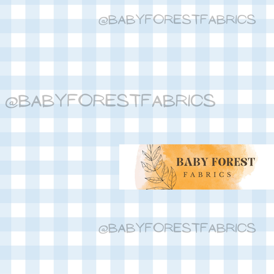 Soft blue gingham Pastel rainbow