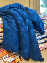 Load image into Gallery viewer, Royal blue boho palm jacquard
