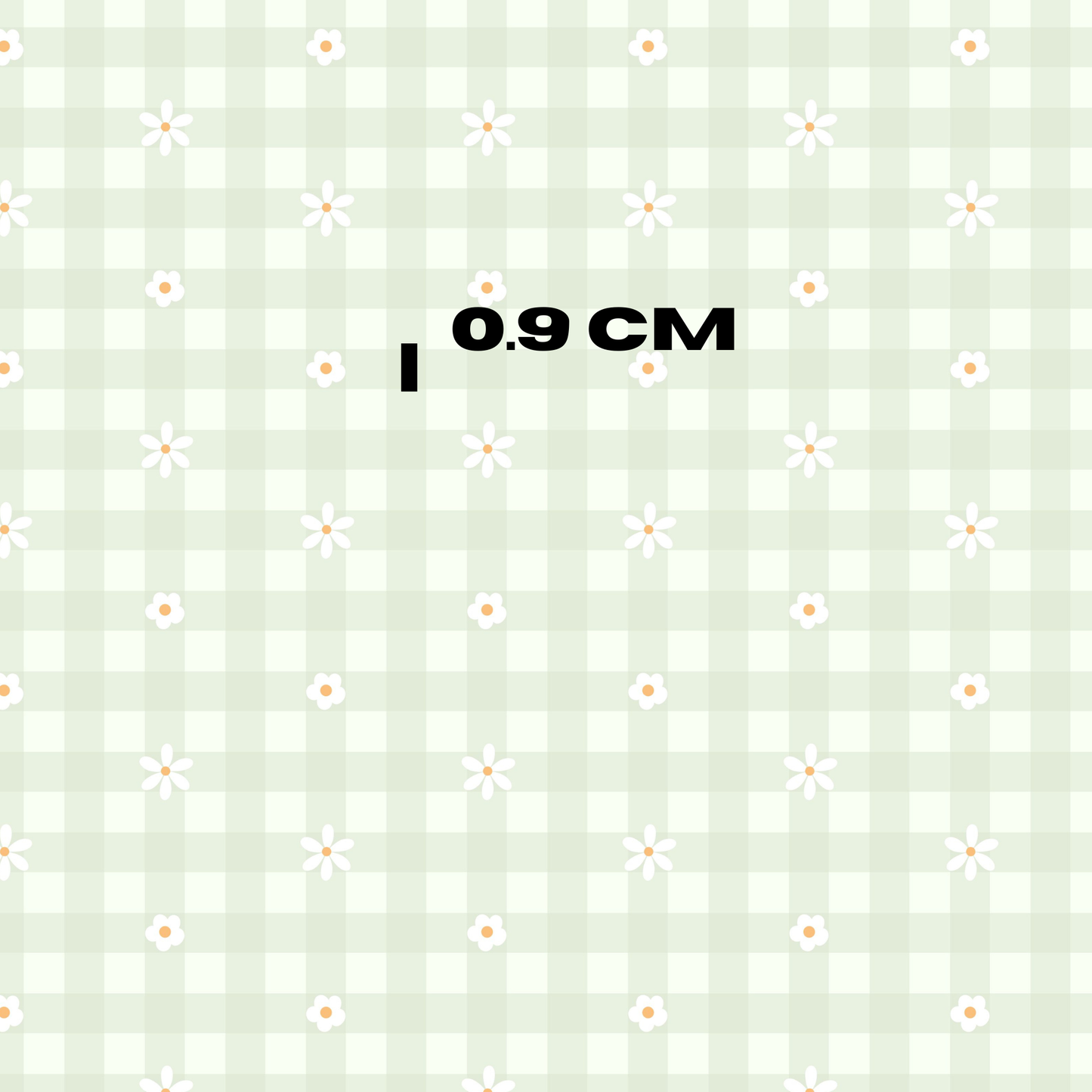 Whimsy daisy green gingham