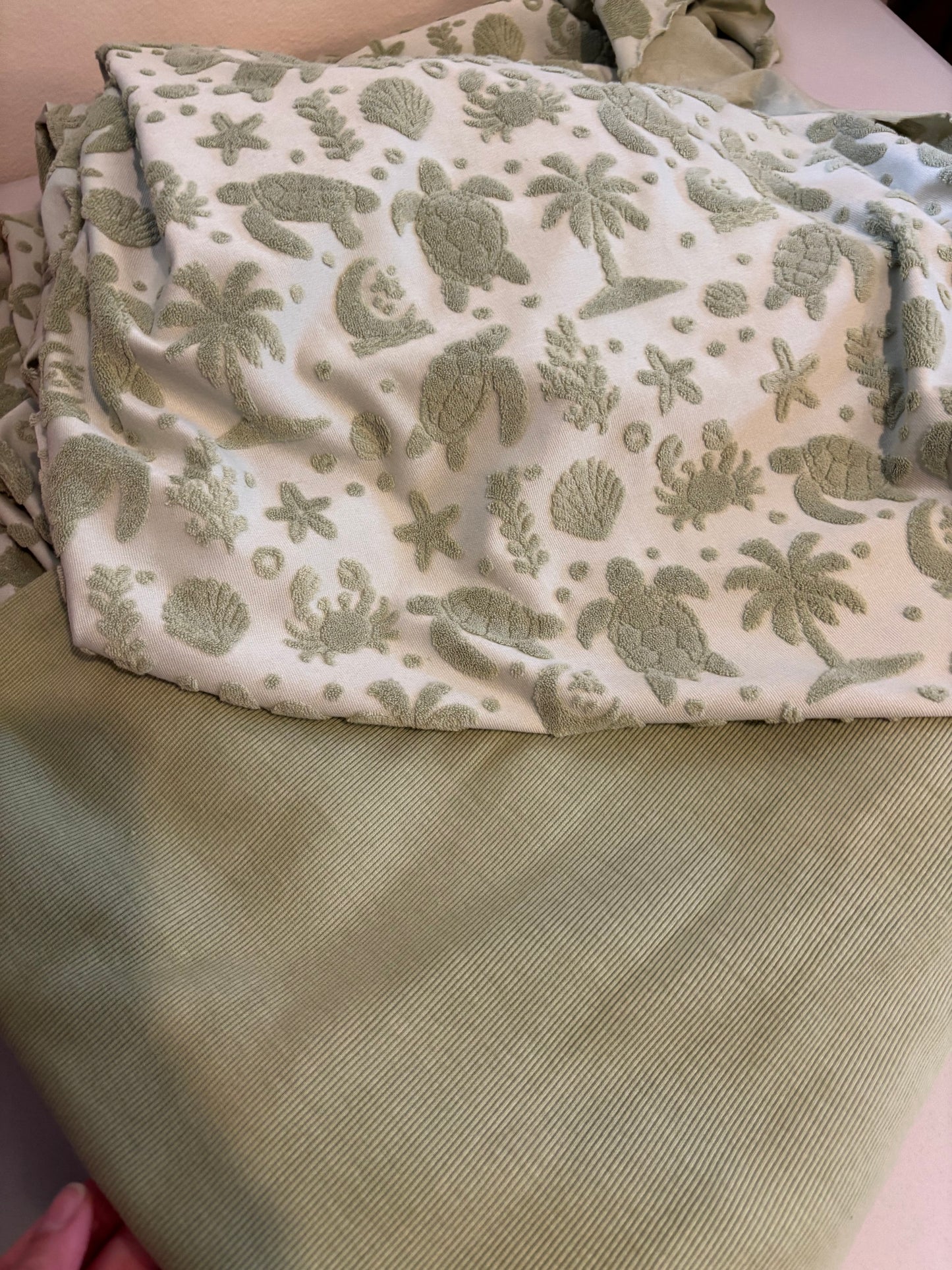 Baby Forest fabrics own sea life -Jacquard cotton terry towel fabric retail