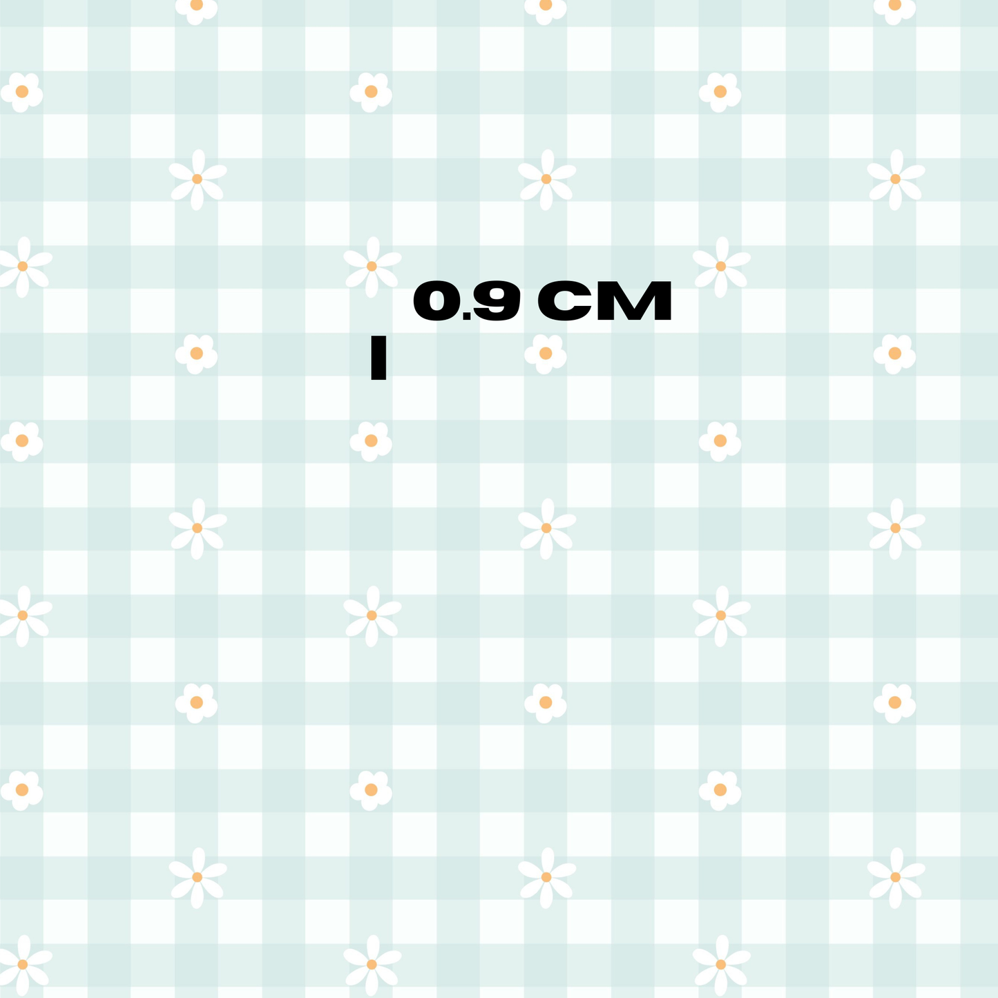 Whimsy daisy blue gingham