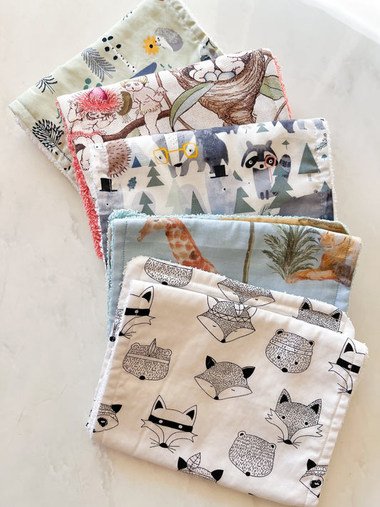 Burp cloths - different varieties