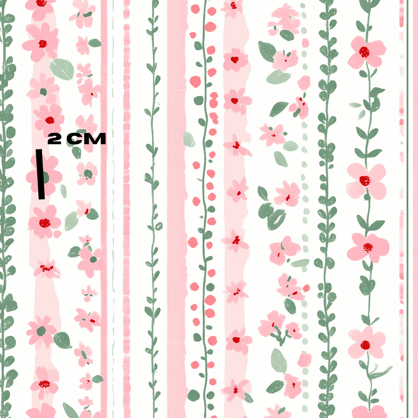 Pink floral stripes