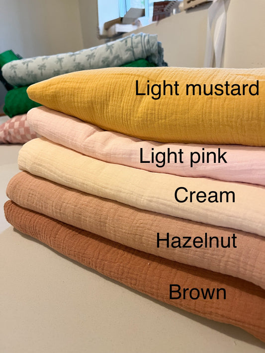 Solid double gauze muslin