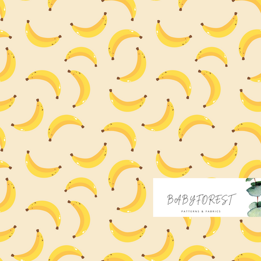 Bananas on beige Seamless Pattern