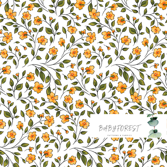 Minni mustard Florals