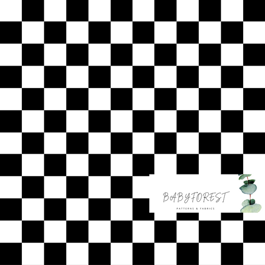 Black and white checks to Match Black smiley print