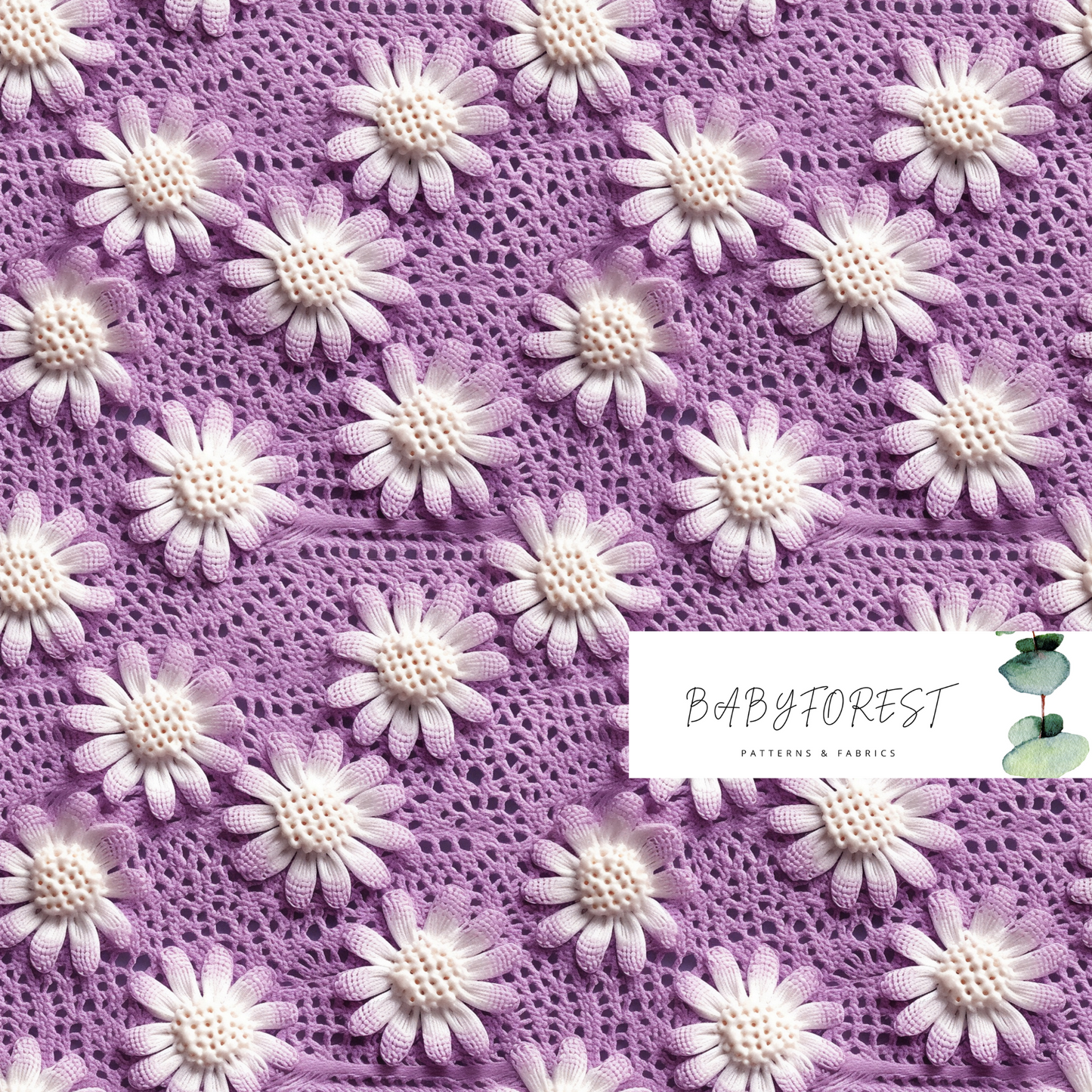 Purple crocheted 3D
