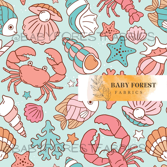 Aqua ocean - Thick swim fabric 250gsm