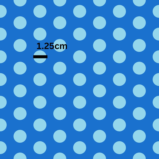Blue dot - Thick swim fabric 250gsm