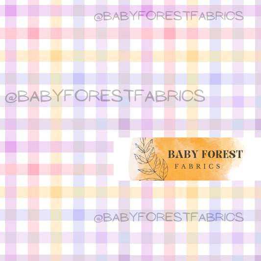 Purple rainbow gingham