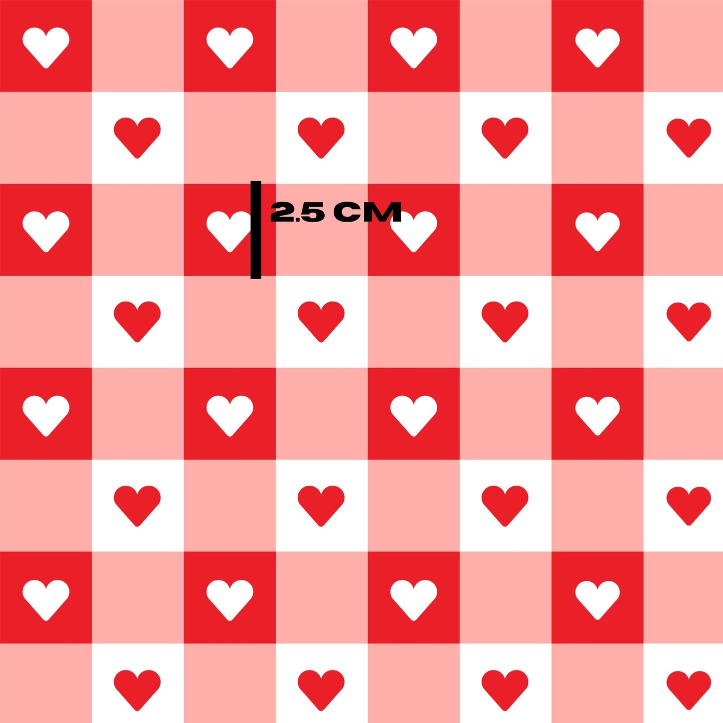 Valentines red and white gingham