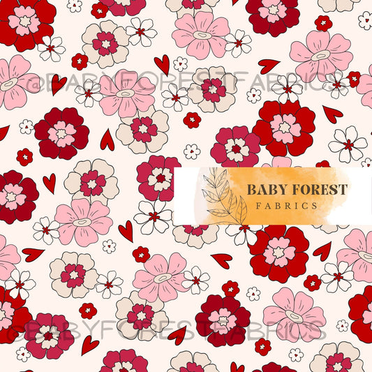 Small red florals